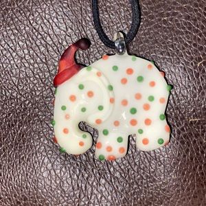 Renee Patula Christmas animal cookie glass blown pendant custom one of one